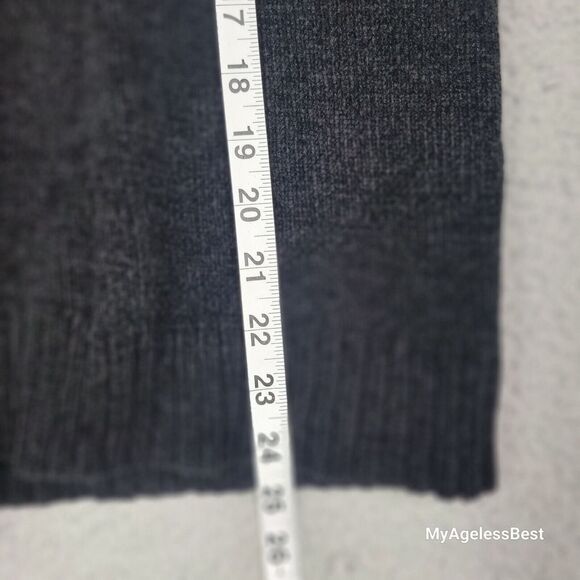 Pappagallo Womens Sweater M Pullover Asymmetric Zip Mock Embroidered Cottagecore - Picture 8 of 9